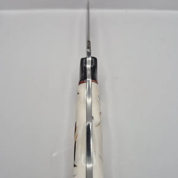 NEW!!! Damascus Steel Knife with Artistic Handle and Leather Sheath - Picture 7 of 11